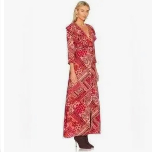 Free People
Lennon Printed 3/4 Sleeve V-Neck Split Button Front Dress - Picture 8 of 15